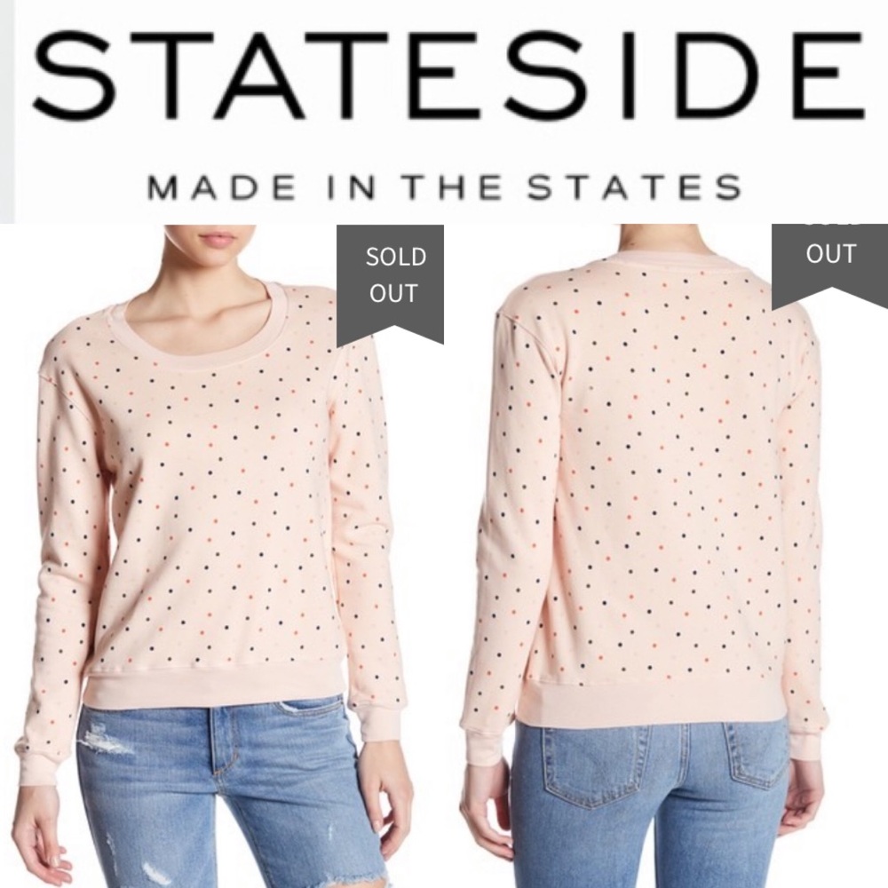 STATESIDE • Blush Pink PolkaDot Sweater 💗